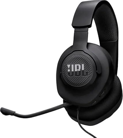 JBL Quantum 100M2 Wired Gaming Headset, Black | JBL QuantumSOUND Signature and 3.5 mm Headphone Jack, Multi-Platform Compatibility, Detachable Mic, Mute Option
