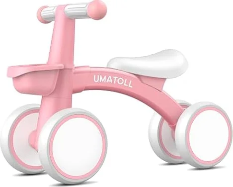 Umatoll Baby Balance Bike for 1 Year Old Boy Girl, 1st Birthday Gift Toy | Adjustable Seat, Tool-Free Assembly, Removable Basket, Quiet Wheels for Indoor & Outdoor Riding