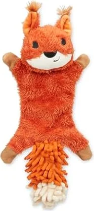 Petface Saffia Squirrel Crinkle Plush Dog Toy with Squeaker (Pack of 1)