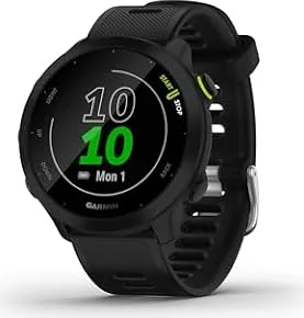 Garmin Forerunner 55, 42mm GPS running smartwatch, Black | Easy to use, lightweight, training guidance, safety & tracking features, up to 14 days battery life