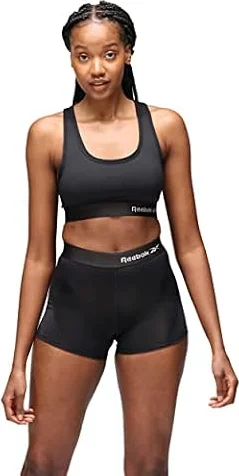 Reebok Women’s Gym Top | Supportive, Comfortable Crop Top | Wireless, Low Impact and Breathable Women’s Activewear | L Black