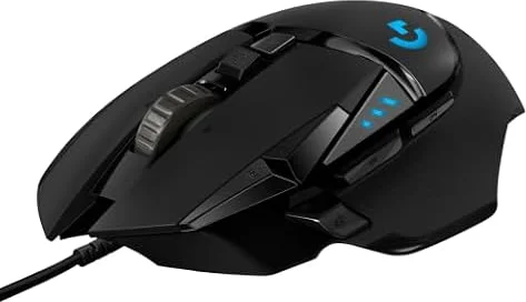 Logitech G G502 HERO Wired Gaming Mouse, HERO 25K Sensor - Black | High performance pc mouse, 25,600 DPI, RGB, adjustable weights, 11 programmable buttons, on-board memory, PC/Mac, dual mode