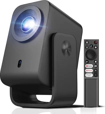 TCL C1 Portable Projector for Home Cinema & Bedroom, Native 1080P 4K Supported Mini Projector, Licensed Google TV & Netflix, WiFi, Bluetooth, Auto Focus Smart Projector