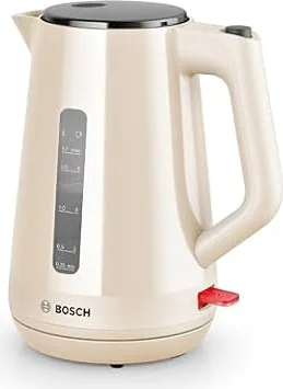 Bosch MyMoment Delight Cordless Electric Cordless Kettle TWK1M127GB, Cream | Fast Boil, 1.7 Litres, 360° Base, Integrated Limescale Filter, Cord Storage, 3000W