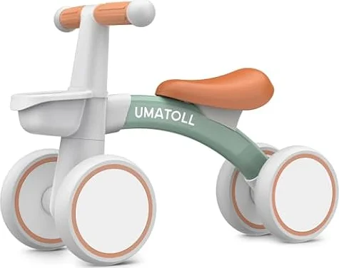 Umatoll Baby Balance Bike for 1 Year Old Boy Girl, 1st Birthday Gift Toy | Adjustable Seat, Tool-Free Assembly, Removable Basket, Quiet Wheels for Indoor & Outdoor Riding