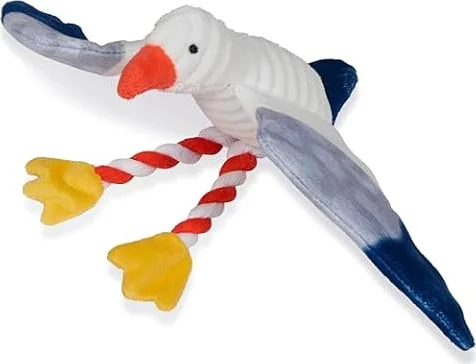 Petface Little Pet Sammi The Seagull Plush Puppy Dog Toy (Pack of 1) | Built-In Squeaker, Soft Plush Material, Interactive Crinkle Wings, Gentle on Teeth