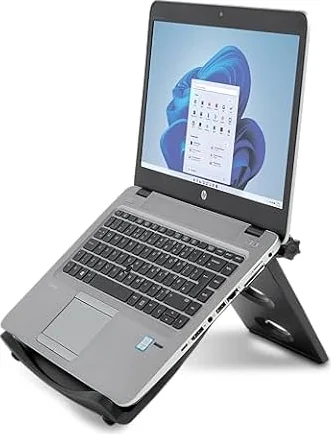 Kensington Grey Foldable 12–17” Adjustable Easy Riser Laptop Stand for Desk | Foldable Laptop Riser, Portable Cooling Laptop Stand, Height Adjustable, Ideal For Working At Home, The Office & On The Move
