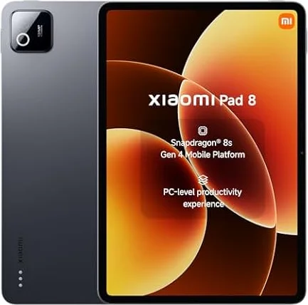 XIAOMI Pad 8 11.2 Inch Tablet 8+256GB Gray 3.2K 144Hz Display HyperAI | 12000mAh (typ) Battery, Snapdragon 7s Gen 4 Mobile Platform, Dolby Atmos, Support 5G SIM and eSIM 2 Year Warranty