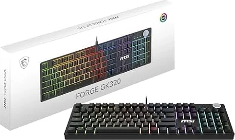 MSI FORGE GK320, QWERTY, UK Layout -RED SWITCHES Mechanical Gaming Keyboard