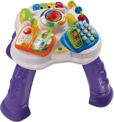 Play & Learn Activity Table | Light-up buttons, hands-on activities, songs and phrases teach numbers, colours, animals and routines. Ages 6-36 months
