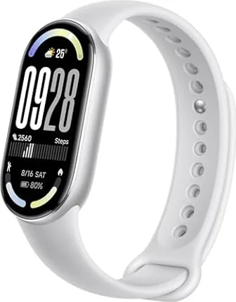 Xiaomi Smart Band 10, Fitness Tracker for Men Women, 21-day battery, Silver | Fast charging, Professional sleep tracking, 150+ sports modes, Health monitor, iOS & Android, 5ATM, multi-material frames