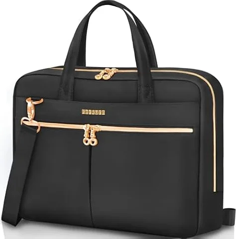 Ferkurn Laptop Bag Case 15 15.6 16 inch for Women Men Compatible with 15"/16" MacBook Pro/Air M5/M4/M3/M2/M1, HP OmniBook Pavilion, ASUS VivoBook, Surface Laptop, XPS 15, Lenovo, Acer, Samsung, Black