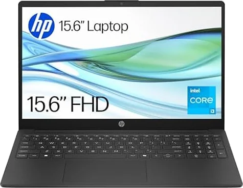HP 15.6” Laptop | Intel Core i3-N305 | 8GB RAM | 256GB SSD | Full HD | Anti-glare | Up to 10.75 hours Battery | Fast Charge | Dual Speakers | Windows 11 | Black | 15-fd0058na | Charger Included