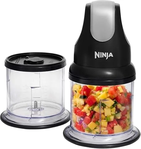Ninja Express Chop Mini Herb & Vegetable Chopper, Black NJ1002UKBK | Chops, Minces & Purees. Make Sauces, Dips, Food Purees & Soups.