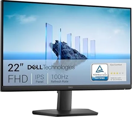 Dell 22 Monitor - SE2225HM, Full HD (1920x1080), 100Hz, VA, 5ms | VESA (100x100mm), HDMI, VGA, 3 Year Warranty, Black