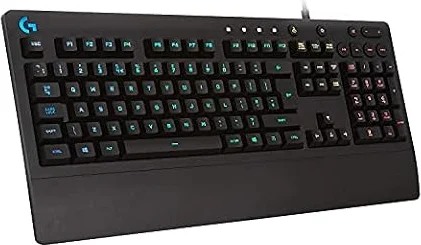 Logitech G G213 Prodigy Gaming Keyboard, QWERTY UK Layout - Black | Wired keyboard with lightsync RGB backlit keys, spill-resistant, customizable keys, and dedicated multi media keys