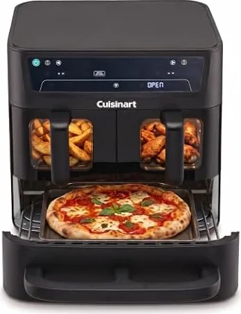 Cuisinart 13.6L Tri Zone Air Fryer & Oven, Dual Basket, PFAS-Free | 3 Year Guarantee, Dual Basket + 5L Tray Oven perfect for Pizza, 3 Cooking Zones, 9 Cooking Functions