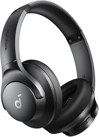 Soundcore Anker Q20i, Hybrid Active Noise Cancelling Foldable Headphones | Wireless Over-Ear Bluetooth, 40H Long ANC Playtime, Hi-Res Audio, Big Bass, Customize via an App, Transparency Mode (Black)