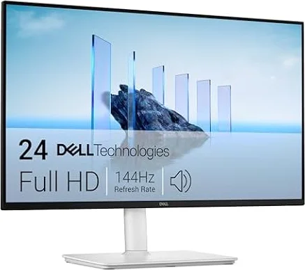 Dell 24 Plus Monitor - S2425HSM, Full HD (1920x1080), 144Hz, IPS, 1ms MPRT | AMD FreeSync, 99% sRGB, Height Adjust, Built-in Speakers, 2 HDMI, 3 Year Warranty, White