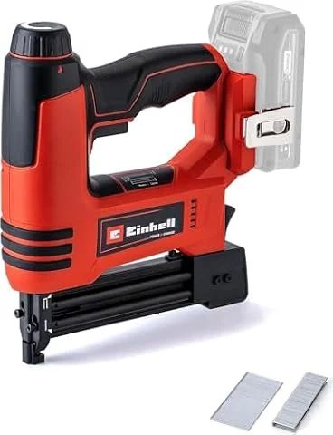 Einhell Cordless Nail Gun & Stapler 18V PXC Without Battery | 20 Impacts/Min, 32mm Nails, 22mm Staples, 300 Staples/Nails Each TE-CN 18 Li Solo