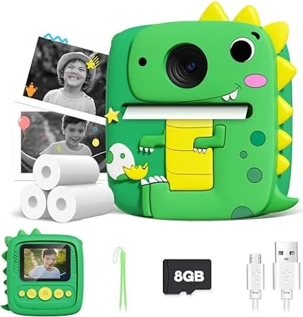 Kids Camera Instant Print, 1080P Kids Digital Camera,Boys Gifts Toys Age 3+
