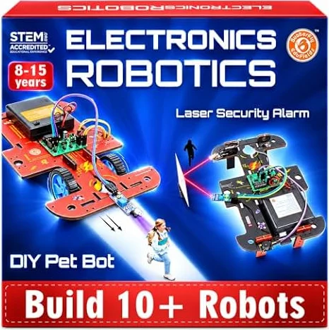 Butterfly EduFields 10in1 STEM Electronics Robotics Kit for Kids Age 8-14 | STEM Electronics & Engineering Science Kit with Circuit Board | Educational Robot Building Toy | Gift for Boys & Girls