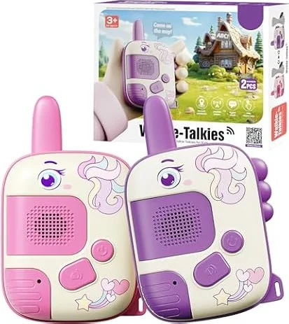 Walkie Talkie - Toys for 3-8 Year Old Boys Girls Gifts for 5 6 7 8 Year Olds Boys Unicorn Gifts for Girls Toys Age 4-7 Kids Age 3 4 5 Outdoor Walkie Talkie Kids Camping Birthday Xmas Stocking Fillers