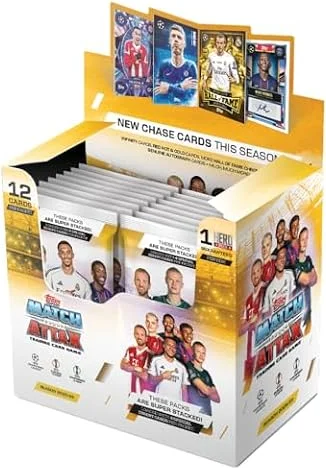 Topps UCC Match Attax 2025/26 - Full Box - contains 32 packets with 4 special insert cards per packet (12 cards per packet).